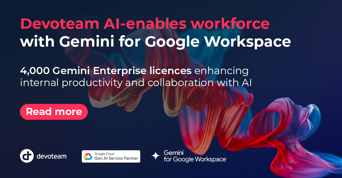 Devoteam habilita su fuerza de trabajo con la adopción global de Gemini for Google Workspace.