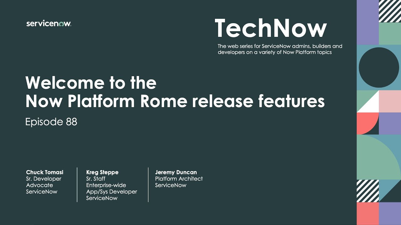 ServiceNow Rome release: three new directions