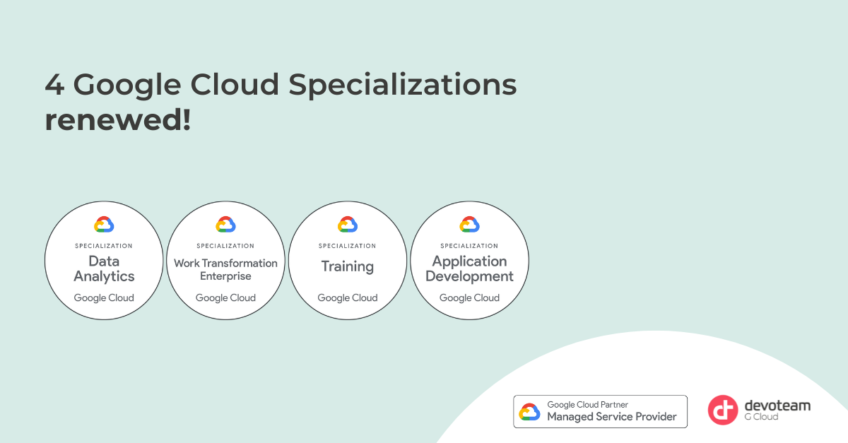 Devoteam G Cloud renews four Google Cloud Specializations