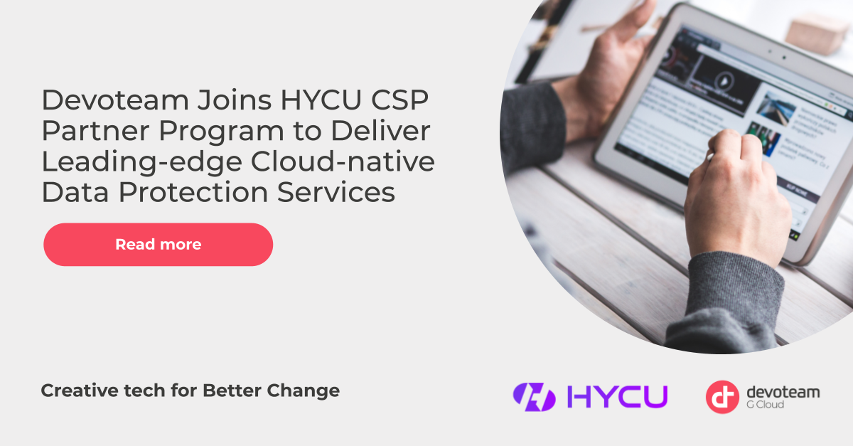 Devoteam Joins Forces with Backup as a Service Provider HYCU