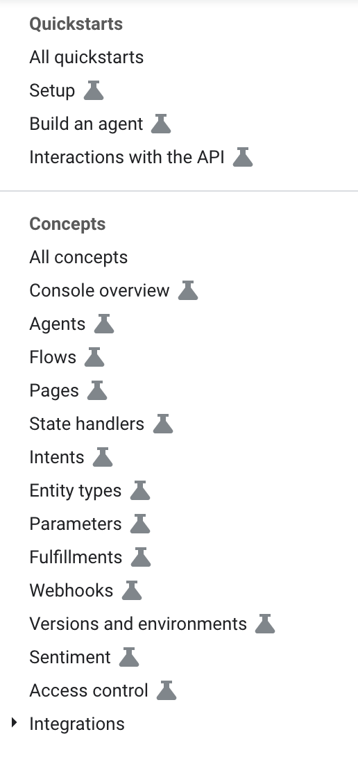 What's the difference between DialogFlow CX and DialogFlow ES limitations