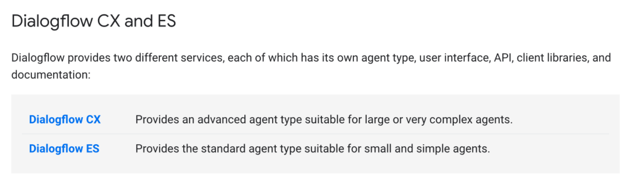 What's the difference between DialogFlow CX and DialogFlow ES