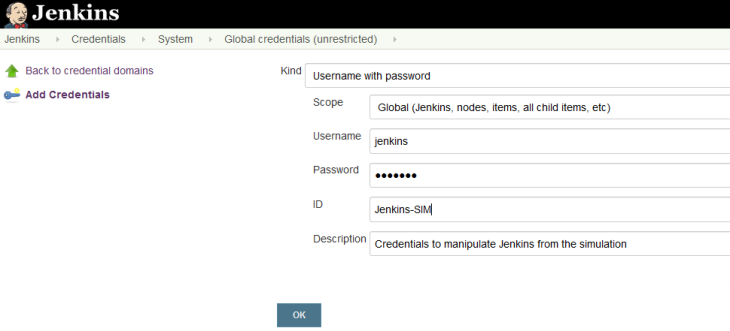 Jenkins-SIM cred