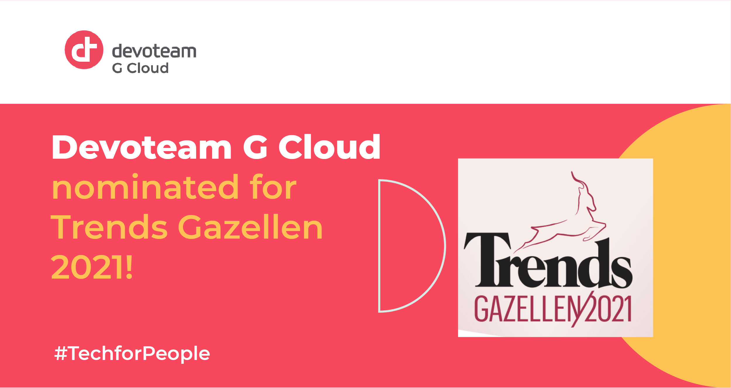 Fast-growing Devoteam G Cloud Benelux nominated for Trends Gazellen 2021