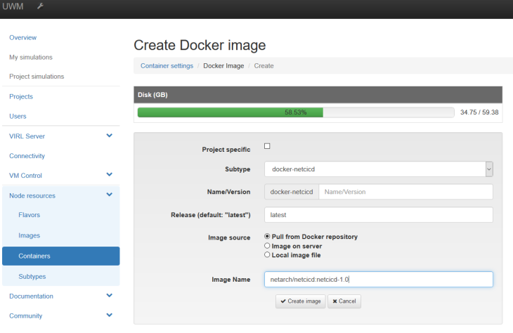 VIRL add NetCICD container