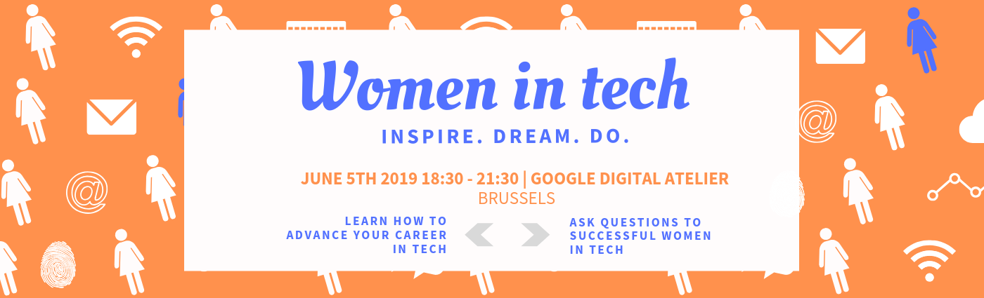 Women in tech Event 5 June Brussels banner 