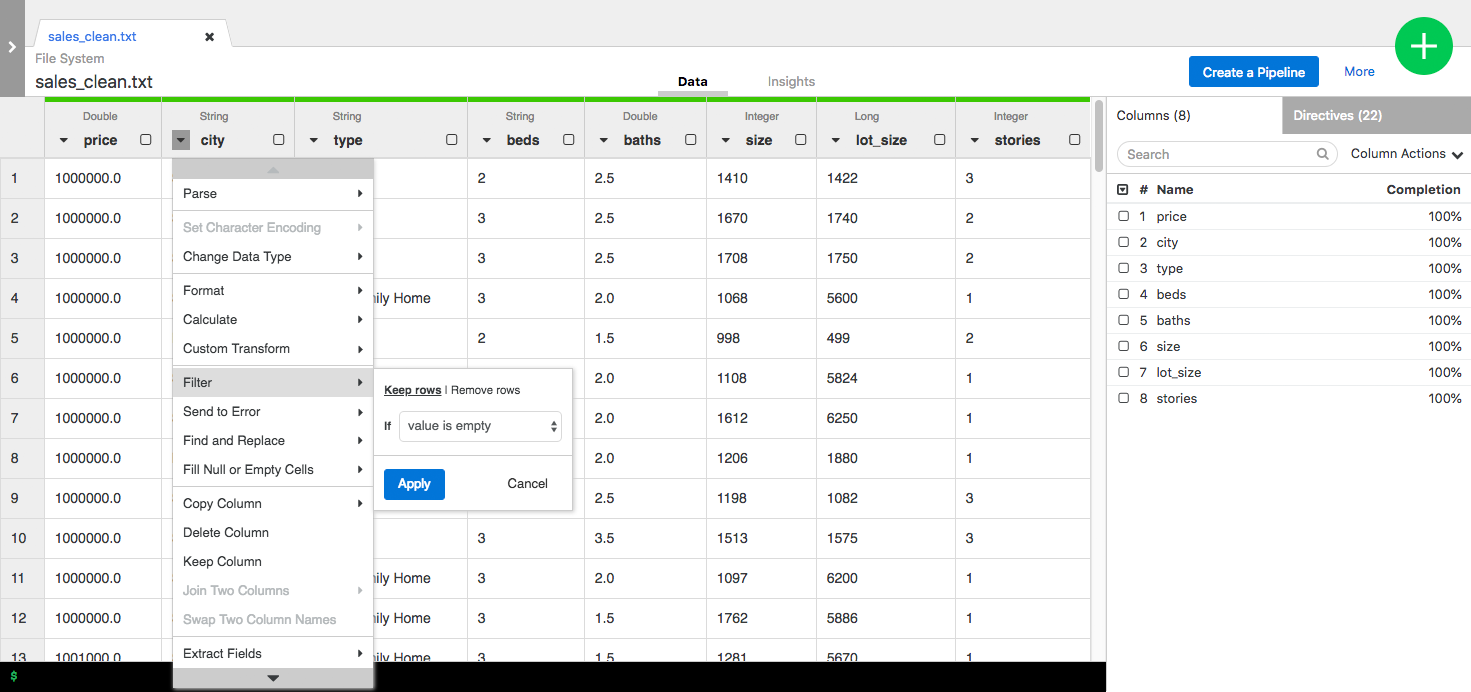 data pipeline with Google cloud data fusion 6