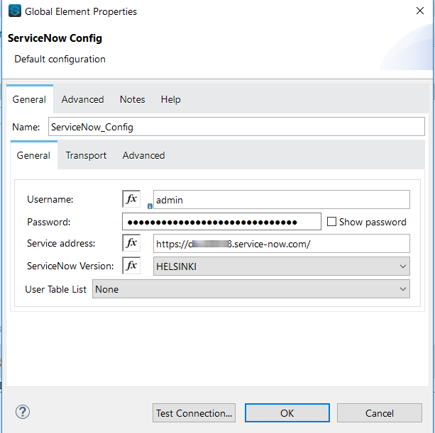 Servicenow Configuration Details